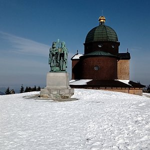 Iva Purmenská na vrcholu Radhošť (5.4.2021 9:23)