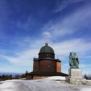 Martin Vlček na vrcholu Radhošť (17.3.2019 10:48)