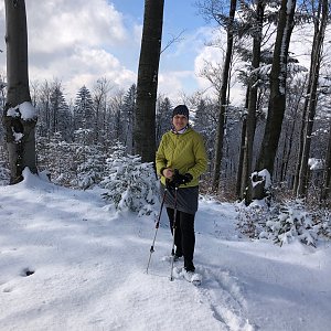 Radka D na vrcholu Čerchla (4.4.2021 9:53)