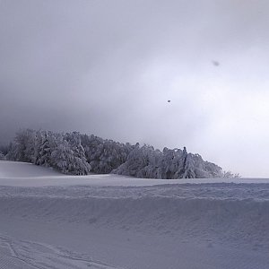 Marta Homolová na vrcholu Radegast - Z vrchol II (17.1.2021 10:30)