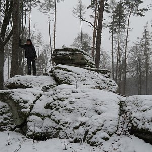 Iveta Válová na vrcholu U Skály (25.12.2021)