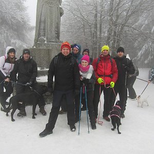 Jan Juchelka na vrcholu Radegast (28.1.2018 13:27)