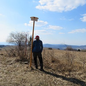 Jaroslav Flidr na vrcholu Vojšín (1.4.2020)