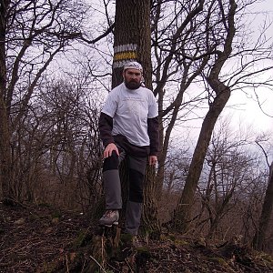 Jaroslav Flidr na vrcholu Hermannskogel (15.3.2015)