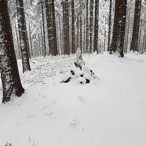 Marcela Kubíčková na vrcholu Nad Polanou (11.12.2022 10:00)