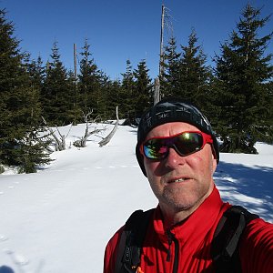 Michal Kříž na vrcholu Studená hora (12.3.2022 13:50)