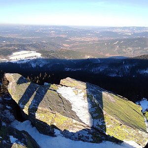 Jiří Hudec na vrcholu Ztracené kameny (12.3.2022 7:30)