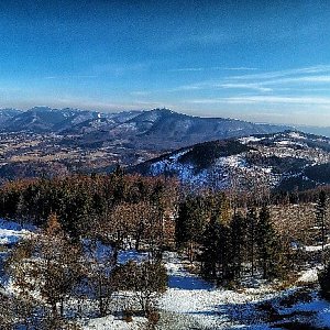 Majky na vrcholu Velký Javorník (1.3.2022 21:32)