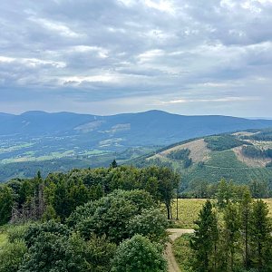 Jan Tihelka na vrcholu Velký Javorník (8.8.2024 10:46)