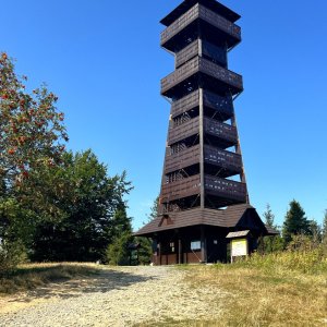 Jiřka Niedobová na vrcholu Velký Javorník (5.9.2024 12:00)