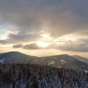 Martin Vlček na vrcholu Velký Javorník (30.1.2019 16:00)